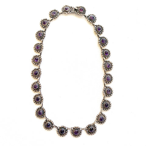 1980s Sterling and Amethyst Necklace - Matthew Izzo Home