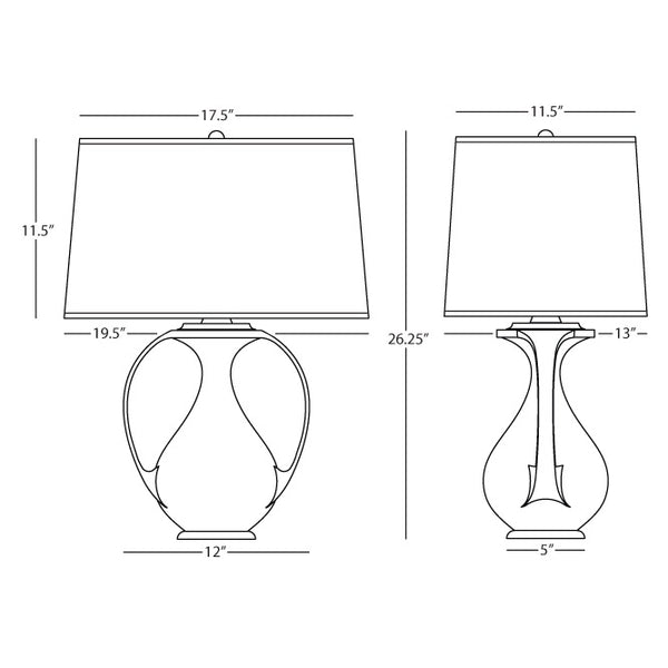 Robert Abbey Belvedere Bronze Table Lamp