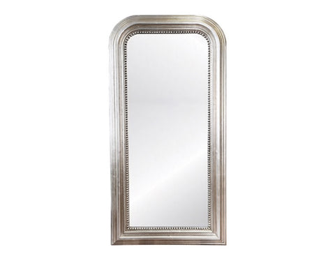 Worlds Away Waverly Silver Leaf Floor Mirror - Matthew Izzo Home