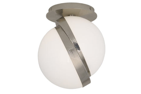 Michael Berman Brut Polished Nickel Flushmount - Matthew Izzo Home