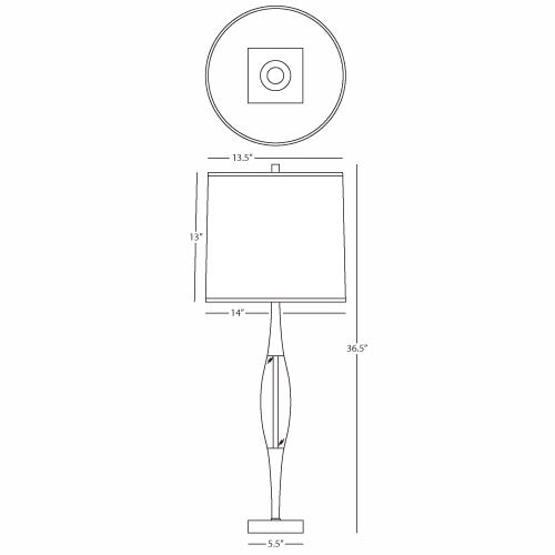 Robert Abbey Juno Brass/Black Table Lamp