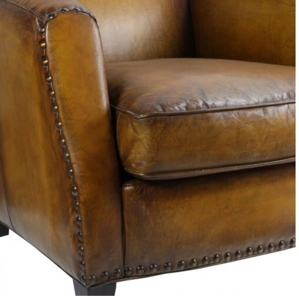 Baccarat Leather Club Chair - Matthew Izzo Collection