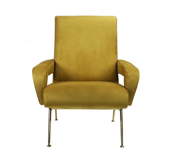 Conrad Velvet Retro Lounge Chair - Matthew Izzo Collection