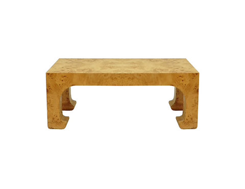 Worlds Away Nicola Burl Wood Coffee Table - Matthew Izzo Home