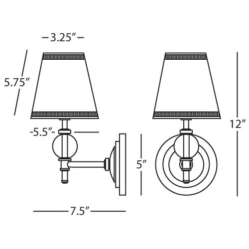 Robert Abbey “The Muses” Wall Sconce