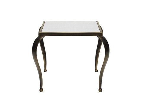Worlds Away Moseley Bronze Side Table - Matthew Izzo Home