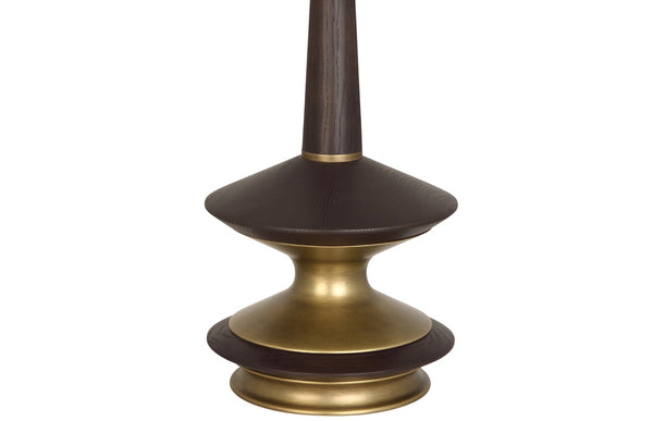 Robert Abbey Fletcher Brass/Walnut Table Lamp