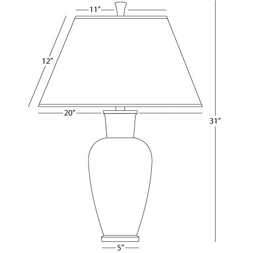 Robert Abbey Beaux Arts Urn Rusted Table Lamp