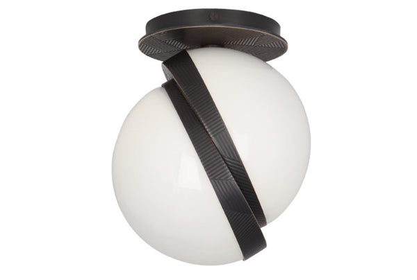 Michael Berman Brut Deep Patina Bronze Flushmount