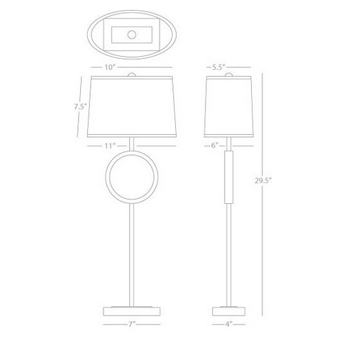 Robert Abbey Logan Buffet Table Lamp