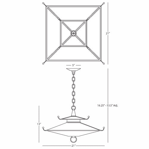Williamsburg Spotswood Brass Pendant Light