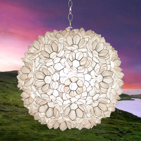 Jupiter Capiz Shell Floral Pendant