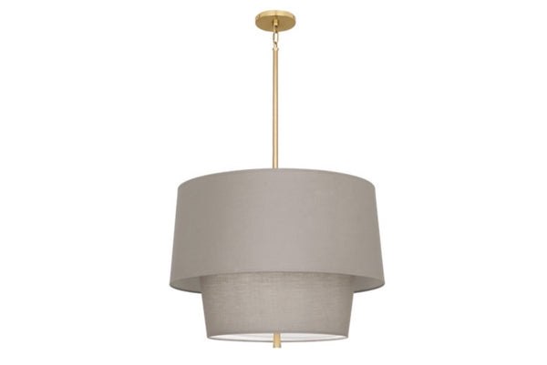 Robert Abbey Decker Smoke Grey/Brass Pendant