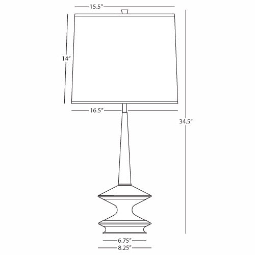Robert Abbey Fletcher Brass/Walnut Table Lamp
