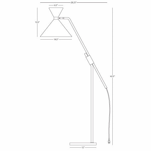 Robert Abbey Cinch Black Floor Lamp