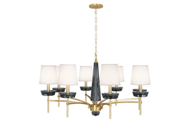 Robert Abbey Cristallo Brass Chandelier