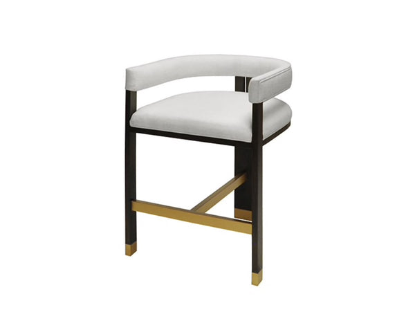 Cruise Tri-Leg Counter Stool - Espresso Oak & Brass
