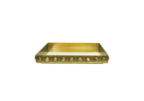 Worlds Away Brister Brass Serving Tray - Matthew Izzo Home