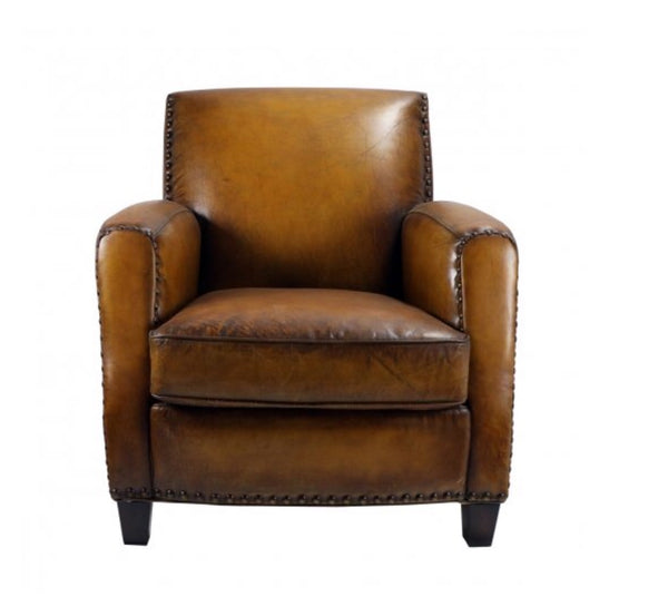 Baccarat Leather Club Chair - Matthew Izzo Collection