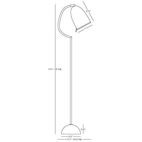 Robert Abbey Director Task Floor Lamp