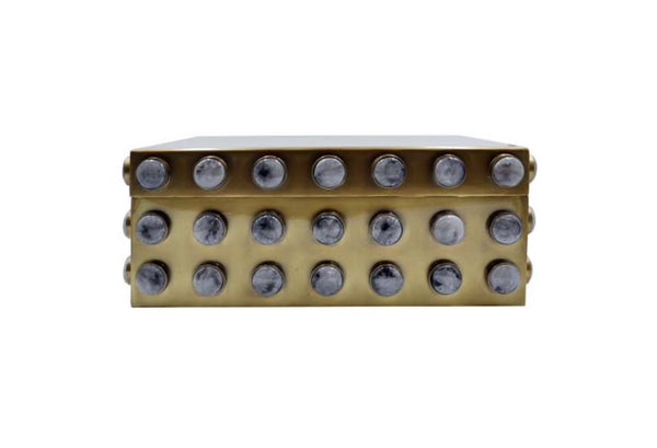 Alba Textured Brass Box - Small or Large