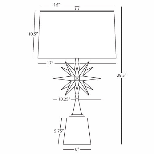 Robert Abbey Cosmos Nickel Table Lamp