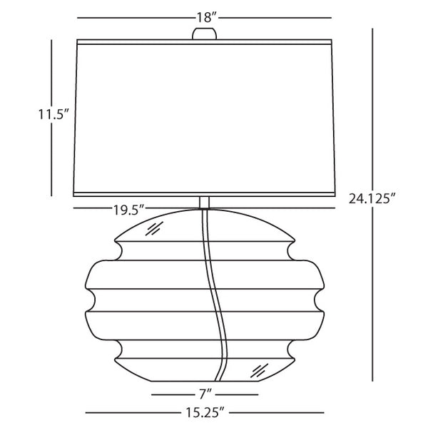 Robert Abbey Horizon Glass Table Lamp