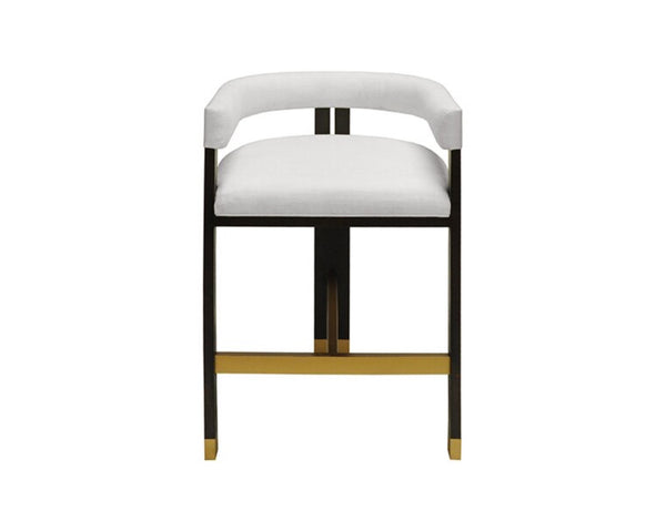 Cruise Tri-Leg Counter Stool - Espresso Oak & Brass