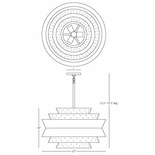 Robert Abbey Pierce Wide Pendant
