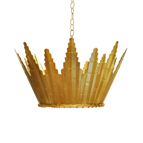 Santorini Crown Chandelier - Gold Leaf