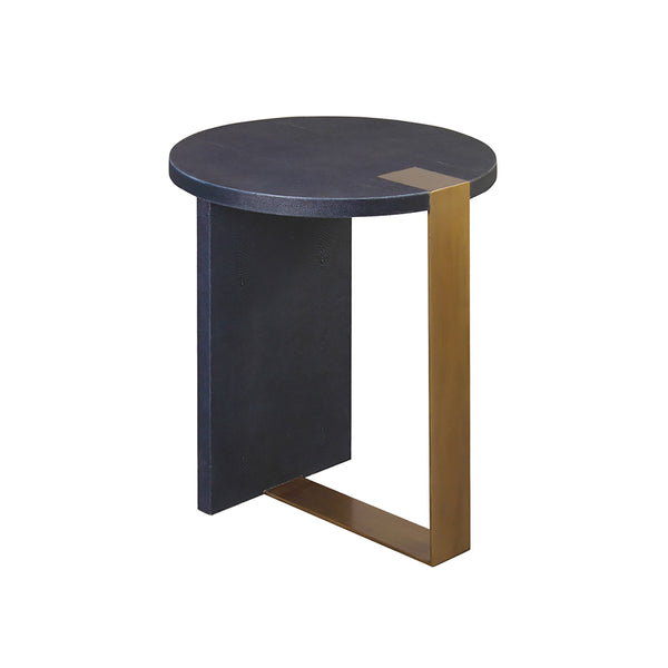 Harrington Faux Shagreen Side Table - Navy or Cream