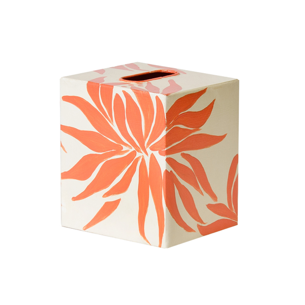 Tissue Box Cover - Hanpainted Floral - Four Color Options