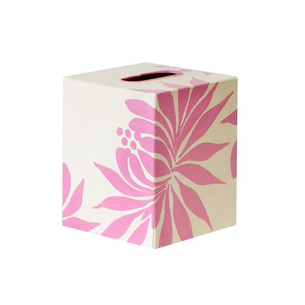 Tissue Box Cover - Hanpainted Floral - Four Color Options