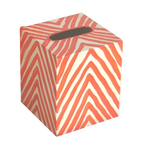 Tissue Box Cover - Handpainted Zebra - Four Color Options