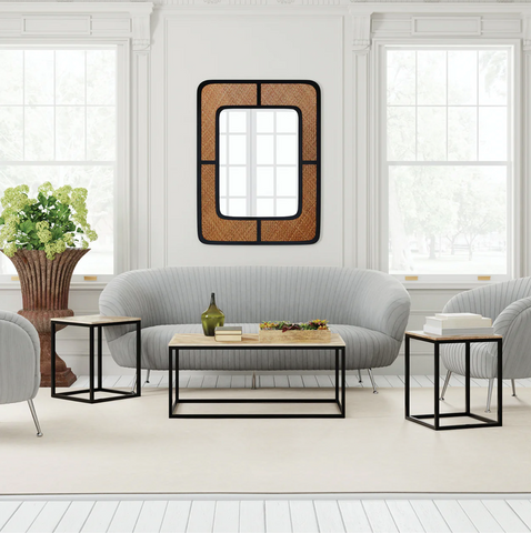 Chevron Coffee and Side Tables Set - Matthew Izzo Collection - Matthew Izzo Home
