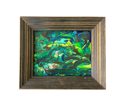 Matthew Izzo Framed Abstract Acrylic Painting, "Deep Water" (2023) - Matthew Izzo Home