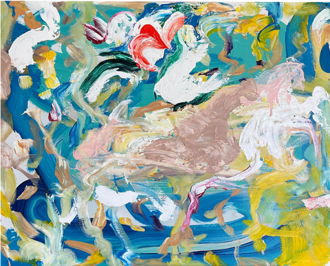 Matthew Izzo Abstract Acrylic Painting, "Summer Festival" (2023) - Matthew Izzo Home