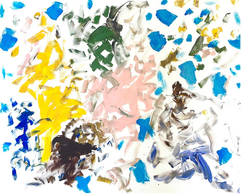 Matthew Izzo Large Abstract Acrylic Painting, "Hudson Carnival" (2023) - Matthew Izzo Home