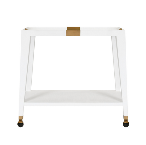 Worlds Away Linus Linen Bar Cart