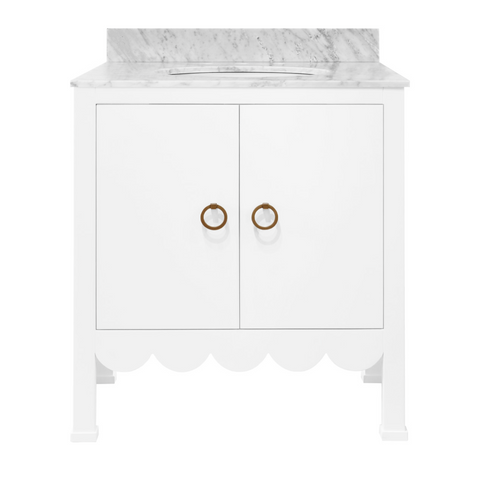 World Away Kealey Bath Vanity - Matte White