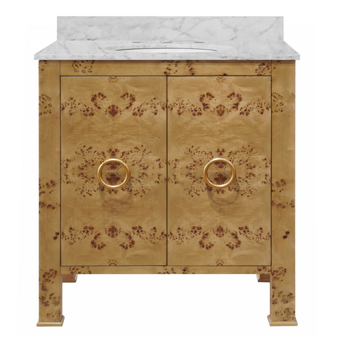 Blanche Single Sink Bath Vanity - Burlwood, Navy, or Matte White