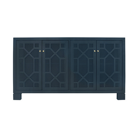 Worlds Away Claire Matte Navy Lacquer Buffet