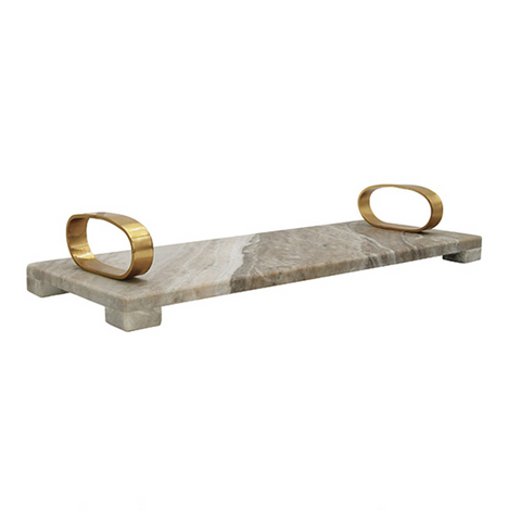 Tadeo Beige Marble Tray