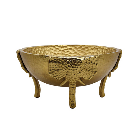 Worlds Away Elepha Textured Brass Bowl