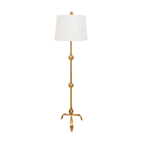 Worlds Away Belinda Gold Leaf Tole Floor Lamp