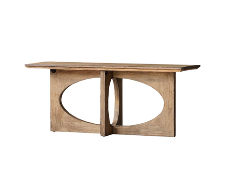 Arco Upcycled Pine Low Profile Console Table - Matthew Izzo Collection