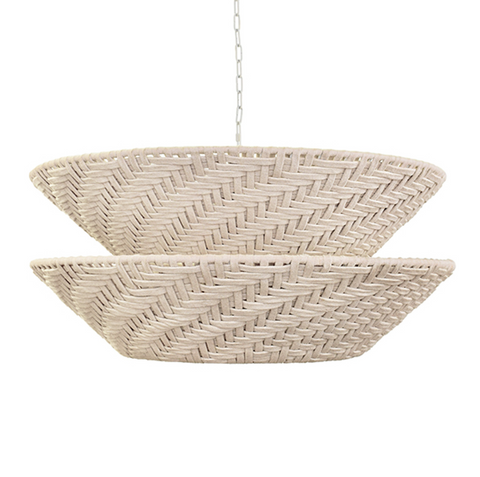 Takoda Cotton Tape Two Tier Pendant Light
