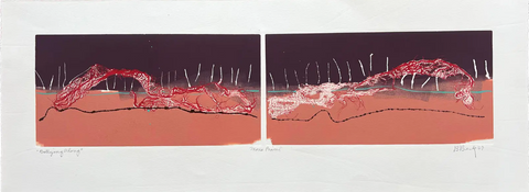 Barbara Beck Mono-Print “Bellying Along” 2007 - Signed/Dated/Unframed