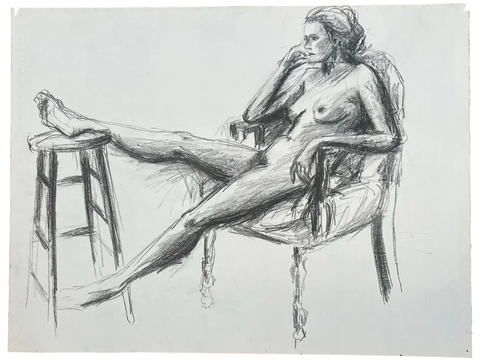Barbara Beck Charcoal Sketch - Unsigned/Unframed