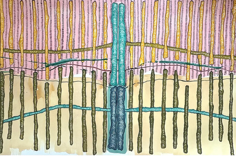 Barbara Beck Watercolor Painting on Paper 2003 - Signed and Dated